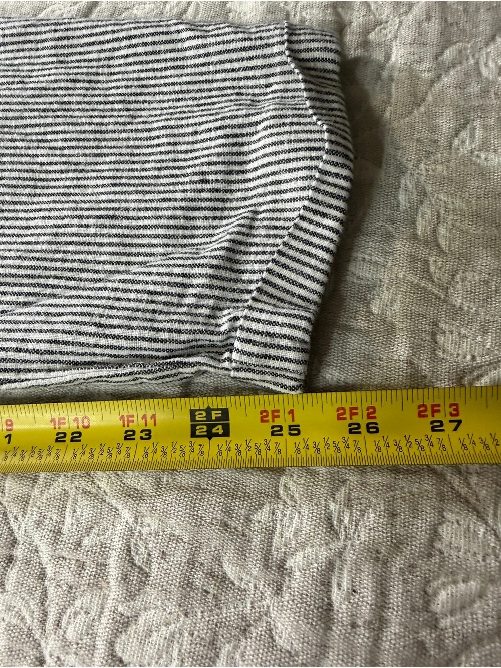 J.Crew Women's Striped Cuffed Pants Size 0 Front Pockets Casual Straight Leg